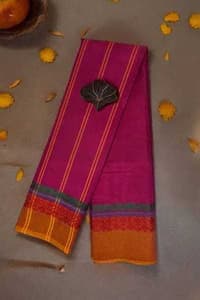 COTTON SAREE MAROON