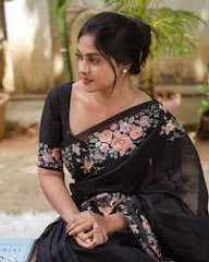 COTTON SAREE BLACK